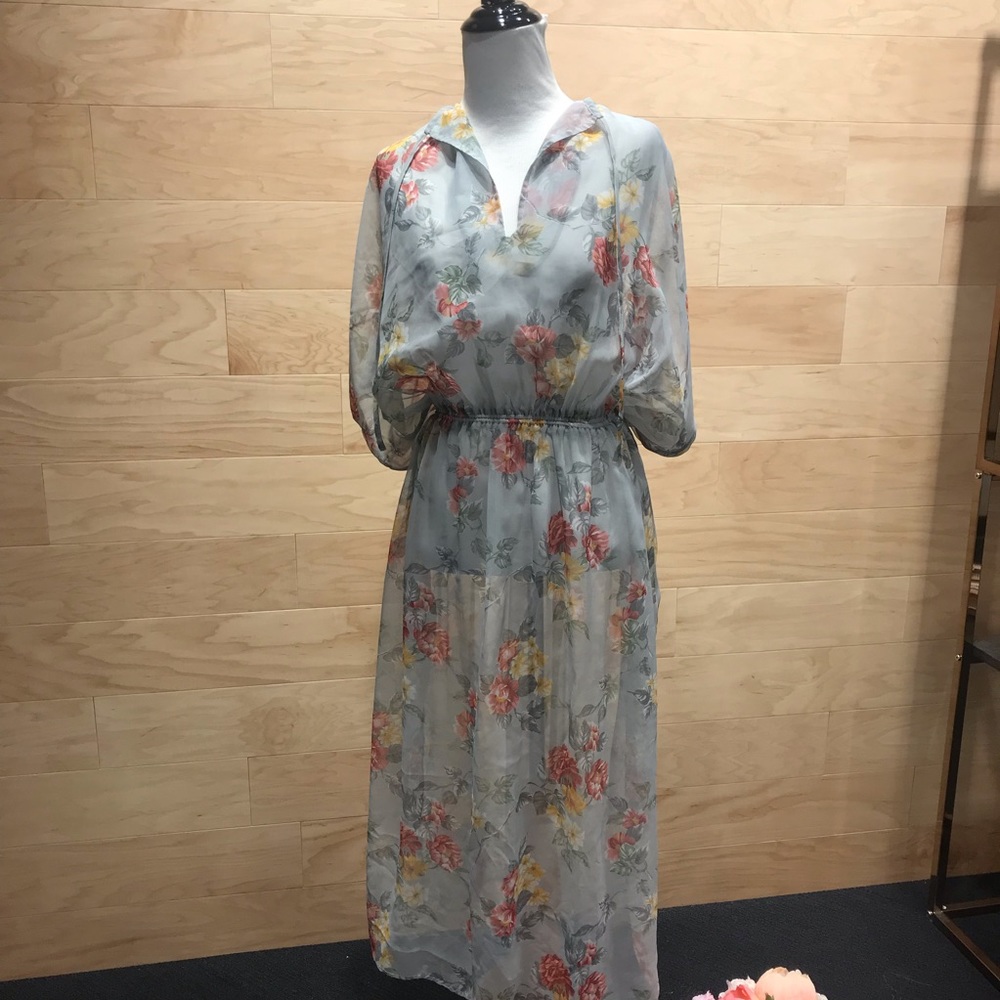 Sheer floral dress